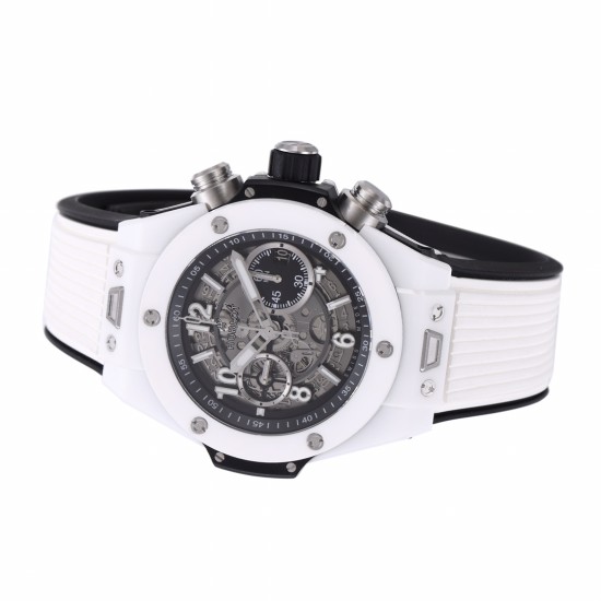 Hublot-Big Bang Unico 42mm White Ceramic/RU Skeleton Dial BBF HUB1280