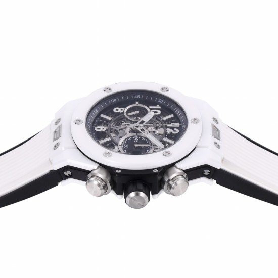 Hublot-Big Bang Unico 42mm White Ceramic/RU Skeleton Dial BBF HUB1280