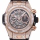 Hublot-Big Bang Unico 44mm Gems Bezel Titanium/RG/Diams Rubber BBF A1280