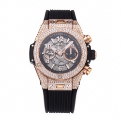 Hublot-Big Bang Unico 44mm Diams Bezel Titanium/RG/Diams Rubber BBF A1280