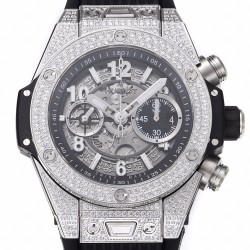 Hublot-Big Bang Unico 44mm Diams Bezel Titanium/SS/Diams Rubber BBF A1280