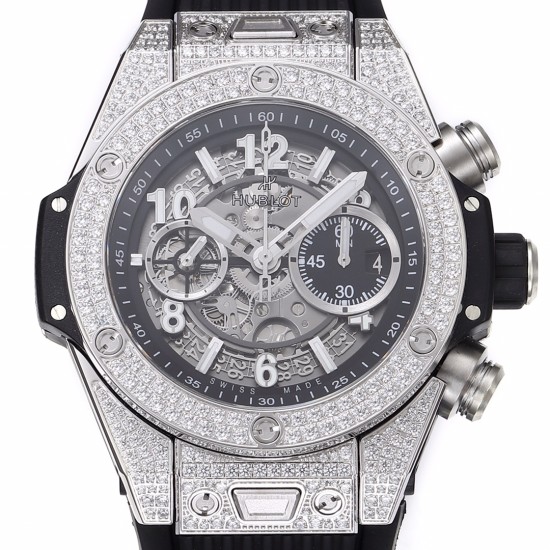 Hublot-Big Bang Unico 44mm Diams Bezel Titanium/SS/Diams Rubber BBF A1280