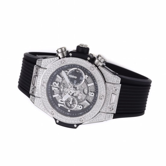 Hublot-Big Bang Unico 44mm Diams Bezel Titanium/SS/Diams Rubber BBF A1280