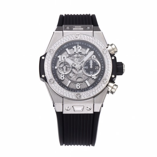 Hublot-Big Bang Unico 44mm Diams Bezel Titanium/SS Rubber BBF A1280
