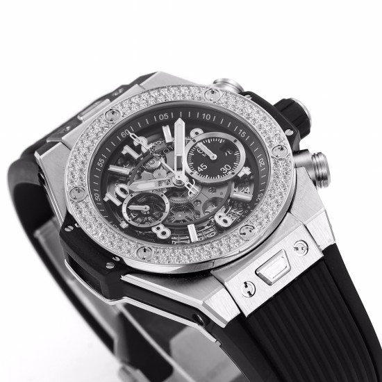 Hublot-Big Bang Unico 44mm Diams Bezel Titanium/SS Rubber BBF A1280