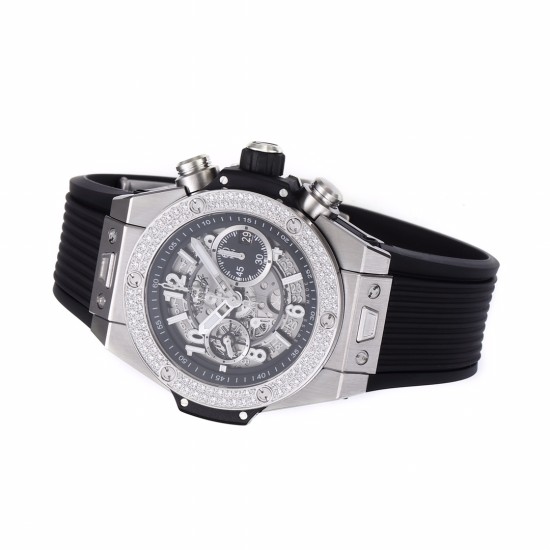 Hublot-Big Bang Unico 44mm Diams Bezel Titanium/SS Rubber BBF A1280
