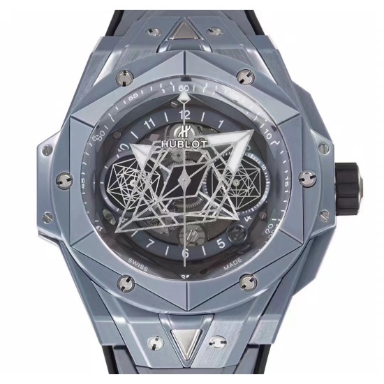 Hublot-Big Bang Sang Bleu II 45mm Grey Ceramic Skeleton Dial BBF A1240