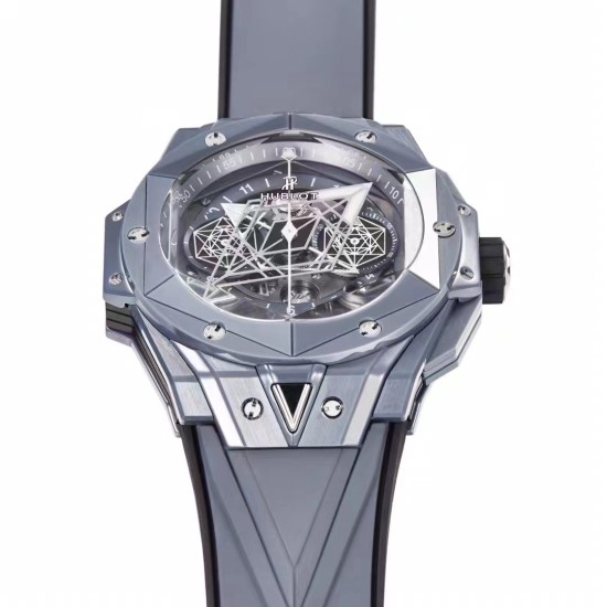 Hublot-Big Bang Sang Bleu II 45mm Grey Ceramic Skeleton Dial BBF A1240