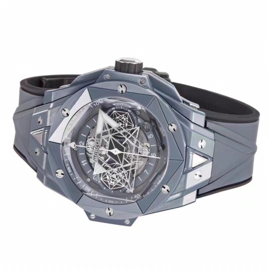 Hublot-Big Bang Sang Bleu II 45mm Grey Ceramic Skeleton Dial BBF A1240