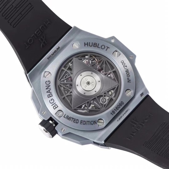 Hublot-Big Bang Sang Bleu II 45mm Grey Ceramic Skeleton Dial BBF A1240