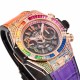 Hublot-Big Bang Unico 44mm Rainbow Gems Bezel Titanium/SS/Diams Rubber BBF A1280