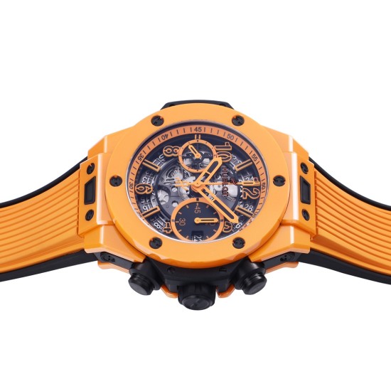 Hublot-Big Bang Unico 42mm Orange Magic Ceramic/RU Skeleton Dial BBF A1280