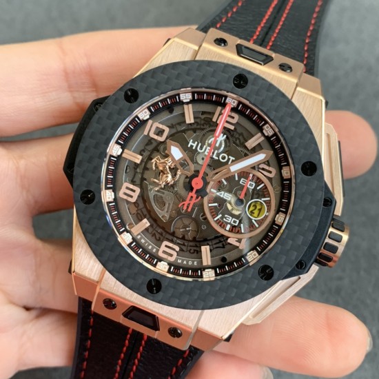 Hublot-Big Bang Ferrari F1 48mm Black/Red RG/LE V6 HUB4100