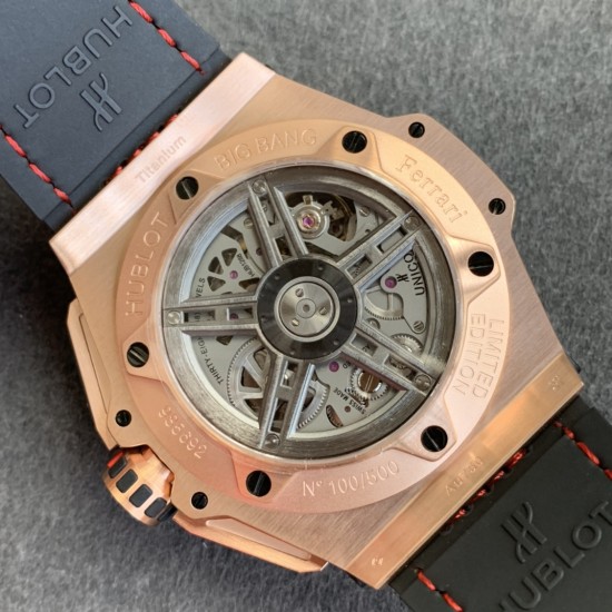 Hublot-Big Bang Ferrari F1 48mm Black/Red RG/LE V6 HUB4100
