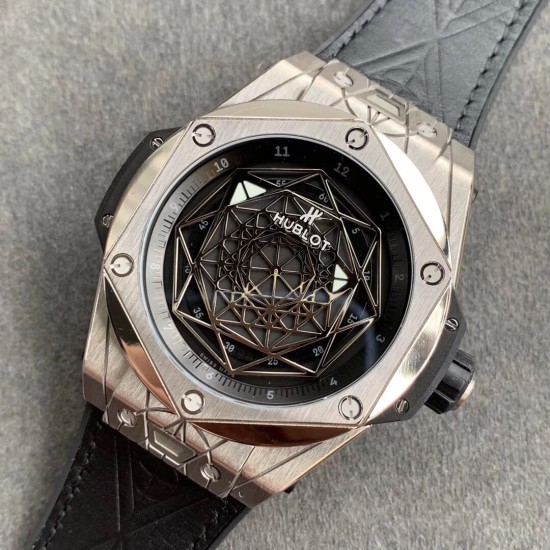 Hublot-Big Bang Sang Bleu TI/RU Black/Num WWF A1240