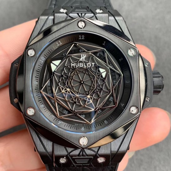 Hublot-Big Bang Sang Bleu TI/RU PVD Black/Num WWF A1240