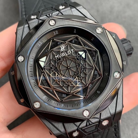 Hublot-Big Bang Sang Bleu TI/RU PVD Black/Num WWF A1240