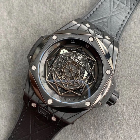 Hublot-Big Bang Sang Bleu TI/RU PVD Black/Num WWF A1240