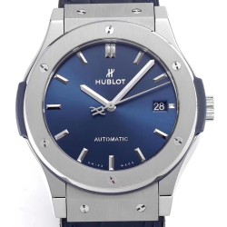 Hublot-Classic Fusion Bang 45mm TI/LE/RU Blue WWF A2892 Mod