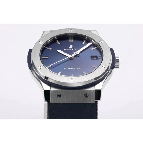 Hublot-Classic Fusion Bang 45mm TI/LE/RU Blue WWF A2892 Mod