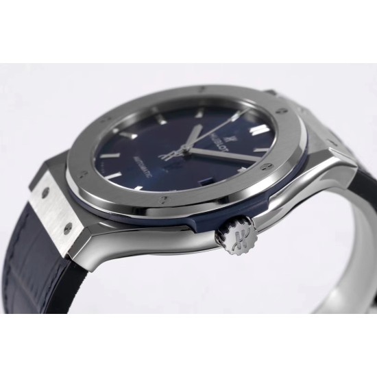 Hublot-Classic Fusion Bang 45mm TI/LE/RU Blue WWF A2892 Mod
