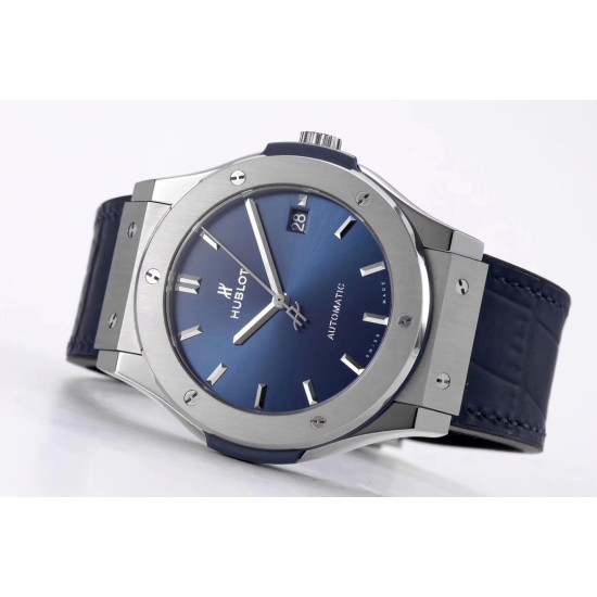 Hublot-Classic Fusion Bang 45mm TI/LE/RU Blue WWF A2892 Mod