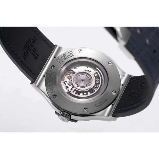 Hublot-Classic Fusion Bang 45mm TI/LE/RU Blue WWF A2892 Mod