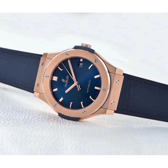 Hublot-Classic Fusion Bang 45mm RG/LE/RU Blue WWF A2892 Mod