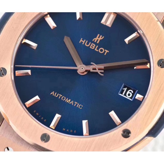 Hublot-Classic Fusion Bang 45mm RG/LE/RU Blue WWF A2892 Mod
