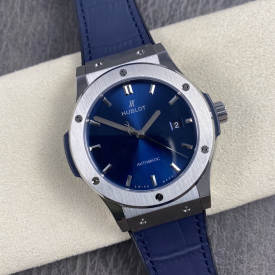 Hublot-Classic Fusion Bang 45mm TI/LE/RU Blue WWF A2892 Mod