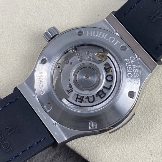 Hublot-Classic Fusion Bang 45mm TI/LE/RU Blue WWF A2892 Mod
