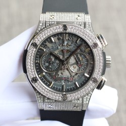 Hublot-Classic Fusion 43mm Diamonds SS/RU Skeleton TAF HUB1143