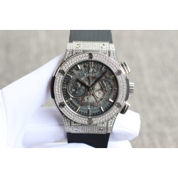 Hublot-Classic Fusion 43mm Diamonds SS/RU Skeleton TAF HUB1143