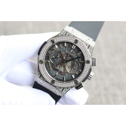 Hublot-Classic Fusion 43mm Diamonds SS/RU Skeleton TAF HUB1143