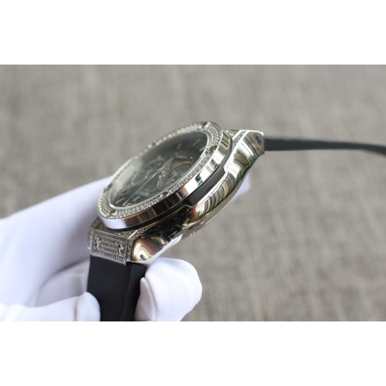 Hublot-Classic Fusion 43mm Diamonds SS/RU Skeleton TAF HUB1143