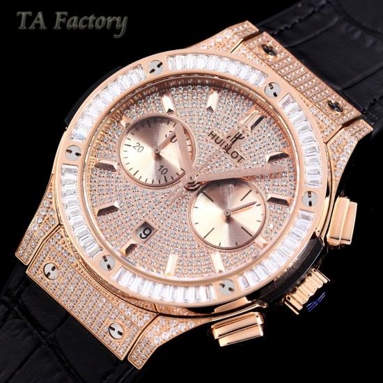 Hublot-Classic Fusion 45mm Diamonds RG/LE Diams Dial TAF HUB 1143