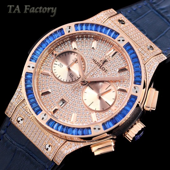 Hublot-Classic Fusion 45mm Diamonds RG/RU Diams Dial TAF HUB 1143