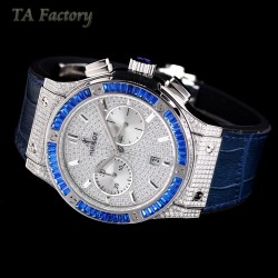 Hublot-Classic Fusion 45mm Diamonds SS/RU Diams Dial TAF HUB 1143