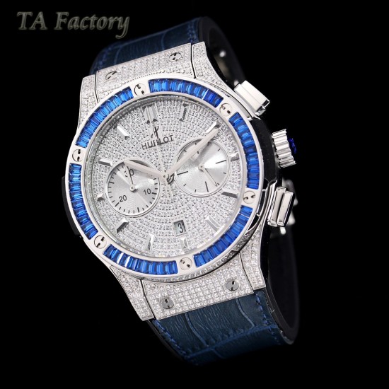 Hublot-Classic Fusion 45mm Diamonds SS/RU Diams Dial TAF HUB 1143