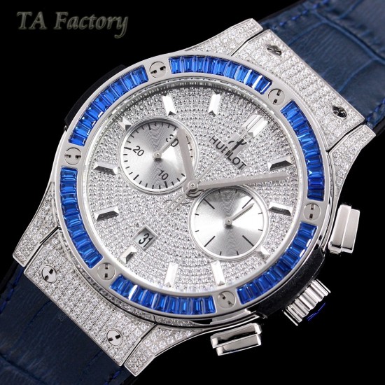 Hublot-Classic Fusion 45mm Diamonds SS/RU Diams Dial TAF HUB 1143