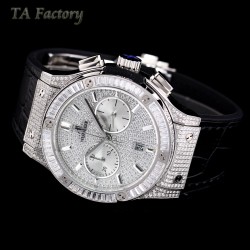 Hublot-Classic Fusion 45mm Diamonds SS/RU Diams Dial TAF HUB 1143