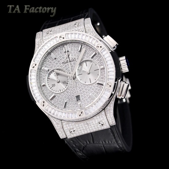 Hublot-Classic Fusion 45mm Diamonds SS/RU Diams Dial TAF HUB 1143