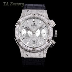 Hublot-Classic Fusion 45mm Diamonds SS/RU Diams Dial TAF HUB 1143