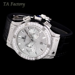 Hublot-Classic Fusion 45mm Diamonds SS/RU Diams Dial TAF HUB 1143