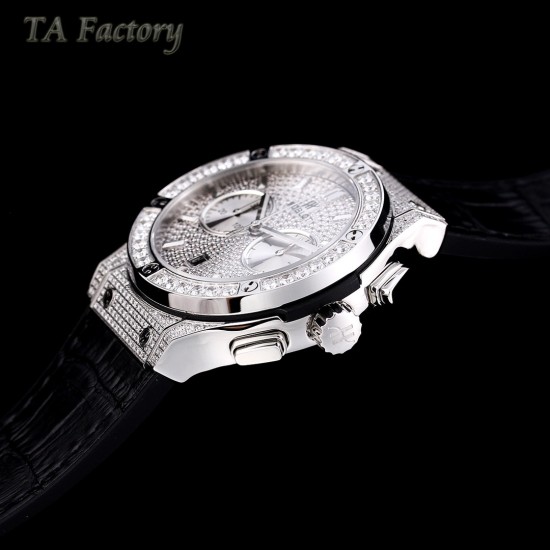 Hublot-Classic Fusion 45mm Diamonds SS/RU Diams Dial TAF HUB 1143