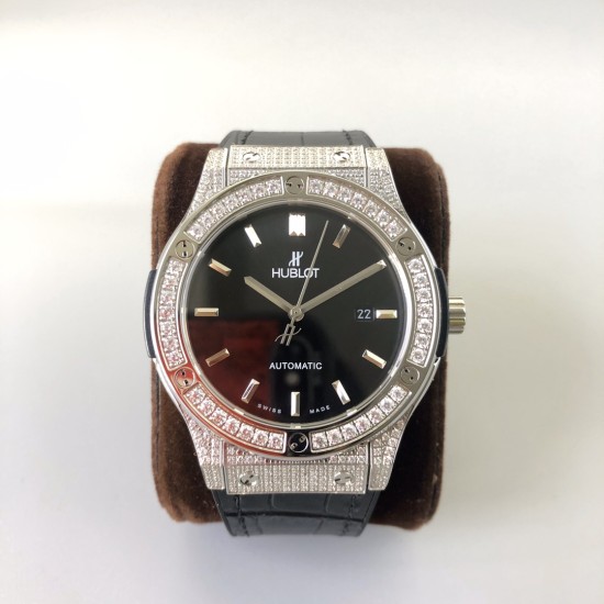 Hublot-Classic Fusion Bang 45mm Diamonds SS/LE Grey MY9015 Mod