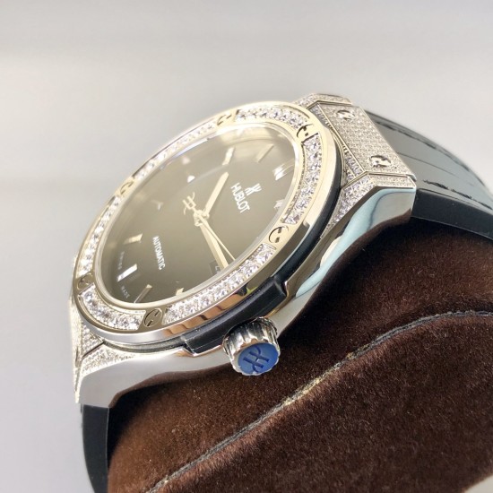 Hublot-Classic Fusion Bang 45mm Diamonds SS/LE Grey MY9015 Mod