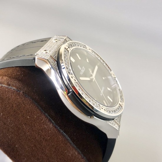 Hublot-Classic Fusion Bang 45mm Diamonds SS/LE Grey MY9015 Mod