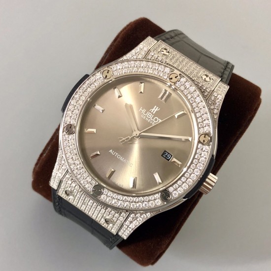 Hublot-Classic Fusion Bang 45mm Diamonds SS/LE Silver MY9015 Mod