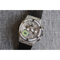 Hublot-Classic Fusion 45mm Diamonds SS/RU Diams Dial TAF HUB 1143